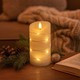 LED-Kerze mit Lichterkette, 15cm, Flammeneffekt - Ø7,5cm, funktioniert m. Fernbedienung