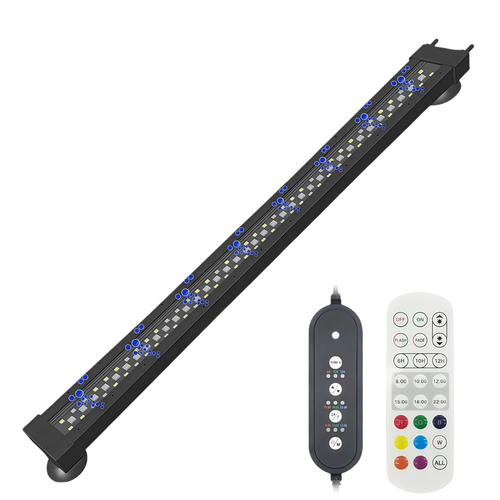 60 cm Aquariumleuchte - 16W, kann mit Luftpumpe verwendet werden, RGB+NW, IP68