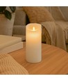 LED XL Kerze 22,5cm, Flammeneffekt, weiß - Ø10cm