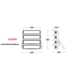 1000W Stadion Flutlicht - 170lm/W, IP66, Arbeitsleuchte, Philips Treiber, 1-10V dimmbar