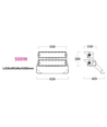 500W Stadion Flutlicht - 170lm/W, IP66, Arbeitsleuchte, Philips Treiber, 1-10V dimmbar