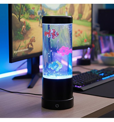 Fischlampe RGB 23 cm hoch - Ø9 cm, perfekt für Kinder und Junggebliebene