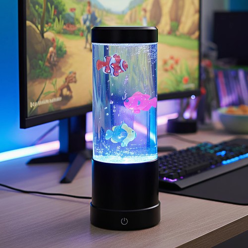 Fischlampe RGB 30 cm hoch - Ø11 cm, perfekt für Kinder und Junggebliebene