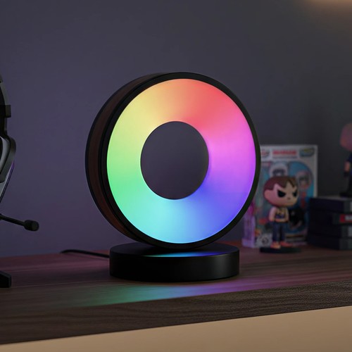 Kreis RGBIC Lampe - 18x15cm, Bluetooth, 5V USB