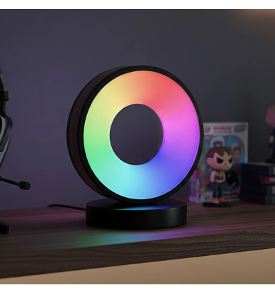Kreis RGBIC Lampe - 18x15cm, Bluetooth, 5V USB