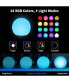 Ø20 cm RGB LED Kugel - Wiederaufladbar, mit Fernbedienung, IP66