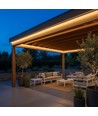 5m 230V wasserdichter Slim COB Strip - Klebeband rückseitig, 9W/m, IP67, 296 LED/m, bis 50m