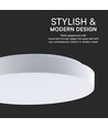 60W Designer LED Deckenleuchte mit Fernbedienung - Ø49,5cm, dimmbar, 4000K, weiße Abdeckung