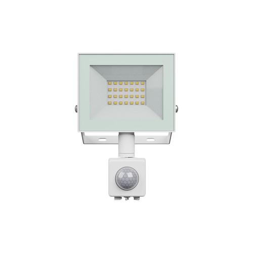 20W Fluter mit Sensor - IP44, Weiß, Arbeitsleuchte, PIR-Sensor