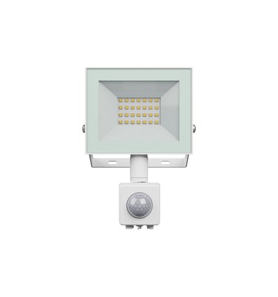 20W Fluter mit Sensor - IP44, Weiß, Arbeitsleuchte, PIR-Sensor