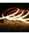 5m 230V wasserdichter Slim COB Strip - Klebeband rückseitig, 9W/m, IP67, 296 LED/m, bis 50m