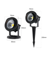 12-24V LED Gartenlampe - 6W, schwarz, Spike, 450 lm, IP65
