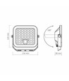 20W LED Solar Fluter mit Sensor - 1400lm, IP65, 5000K, grau, Außenbereich
