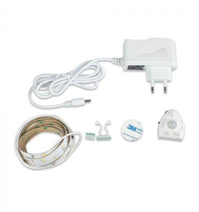 1,2m Bettlicht-Set 3W LED für Einzelbett - 12V DC, 4000K, inkl. Bewegungsmelder