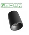 LED Deckenstrahler, Watt einstellbar - Aufbau, 14W-27W, IP44, RA90, UGR19, 5 Jahre Garantie, schwarz