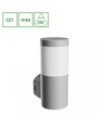 6W Stella Column Wandleuchte CCT - IP44, IK08, grau, inkl. GU10 Leuchtmittel, 3 Lichtfarben