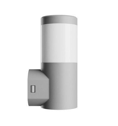 6W Stella Column Wandleuchte CCT - IP44, IK08, grau, inkl. GU10 Leuchtmittel, 3 Lichtfarben