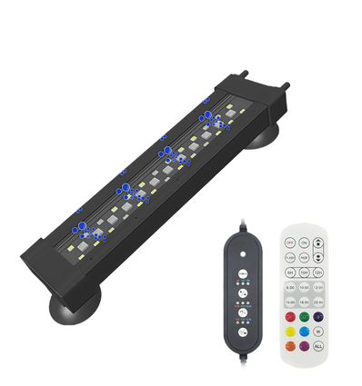 20cm Aquarium Leuchte - 8W, kann mit Luftpumpe verwendet werden, RGB+NW, IP68