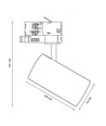 8W 3-Phasen Stromschienenstrahler 3-in-1 - 25°, CCT, Schwarz