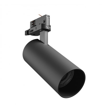 24W 3-Phasen Schienenstrahler - 25°, CCT, Schwarz, 3-in-1