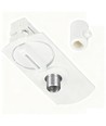 1-Phasen Lampenfassung für Schienen - Weiß, 1F3W