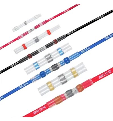 50 Stück Schrumpfschlauch - 4 Größen, 0,25-6mm²