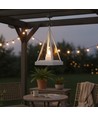 LED-Laterne dreieckig - Weiß, Batterie, IP54 Innen/Außen