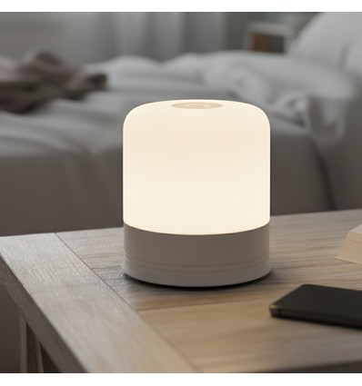 Wiederaufladbare LED-Tischlampe Innen/Außen - Weiß, Touch-dimmbar, 3in1, IP54 für den Außenbereich