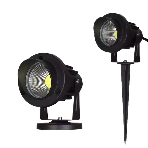 12-24V LED Gartenlampe - 6W, schwarz, Spike, 450 lm, IP65