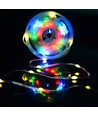 5m RGBIC LED-Lichterkette - 5V USB, 50 LED, transparentes Kabel, Fernbedienung + Bluetooth