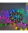5m RGBIC LED-Lichterkette - 5V USB, 50 LED, grünes Kabel, Fernbedienung + Bluetooth