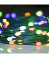 10 m RGBIC LED-Lichterkette - 100 LEDs, grünes Kabel, Fernbedienung + Bluetooth, 5V USB