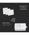 RF/WiFi Empfänger für Funkschalter - 1000W, Reichweite bis zu 500m, weiß, PC Kunststoff