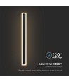 17W LED Wandleuchte, RA90, schwarz - 2330lm, IP65, 4000K, 62,5cm, 360 Grad Licht
