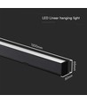 VT-7-44 LED Pendelleuchte 40W - linear, hängend, Samsung Chip, Auf-/Ab-System 3in1, schwarzes Gehäuse