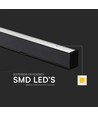 VT-7-44 LED Pendelleuchte 40W - linear, hängend, Samsung Chip, Auf-/Ab-System 3in1, schwarzes Gehäuse