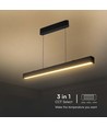 VT-7-44 LED Pendelleuchte 40W - linear, hängend, Samsung Chip, Auf-/Ab-System 3in1, schwarzes Gehäuse