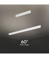 Vt-7-35 LED Lampe 36W - lineare hängende Pendelleuchte, Samsung, Diffusorplatte Typ 3in1 weiß