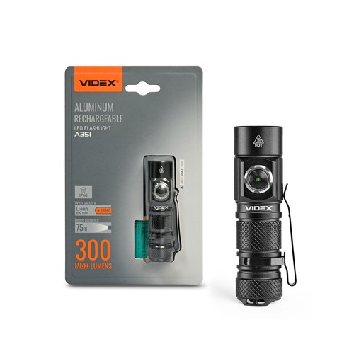 LED tragbare Taschenlampe - Wiederaufladbar, Wasserdicht, 300lm, 5000K
