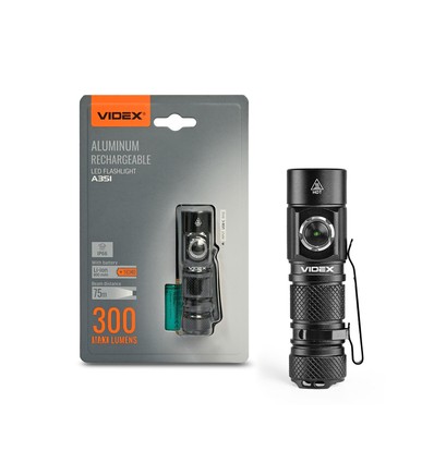 LED tragbare Taschenlampe - Wiederaufladbar, Wasserdicht, 300lm, 5000K