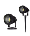 12–24V LED-Gartenleuchte - 11W, schwarz, Spieß, 800 lm, IP65