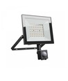 50W Flutlicht mit Sensor - IP44, Schwarz, Arbeitsleuchte, PIR-Sensor