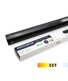LED schwarze Troldtekt-Schiene 60 cm, CCT - 30W, Akustilight, versenkt, 24V