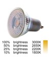 6W 3-Phasen dimmbarer GU10 DimToWarm Schienenstrahler - Weiß, inklusive DimToWarm Leuchtmittel
