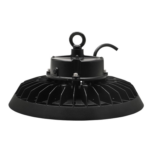 100W/150W/200W PLATEO 4 LED Hallenstrahler, 155lm/W - IP65, 6500K, 0-10V dimmbar, IK09, schwarzes Gehäuse