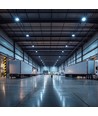 100W/150W/200W PLATEO 4 LED Hallenstrahler, 155lm/W - IP65, 6500K, 0-10V dimmbar, IK09, schwarzes Gehäuse