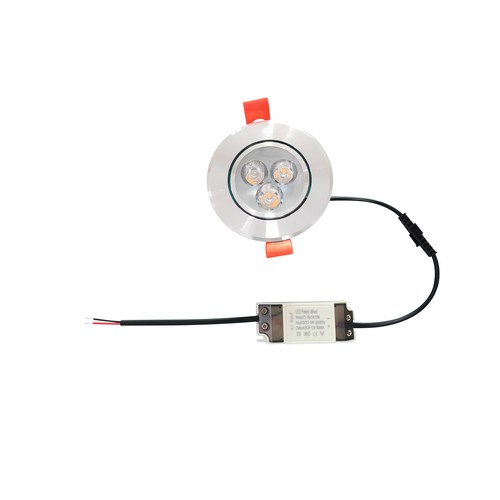 3W Ø8,4cm Einbaustrahler dimmbar - 12V/24V, Lochausschnitt: Ø7-8 cm, Maße: Ø8,4 cm, 4 cm hoch