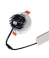 3W Ø8,5cm Einbaustrahler dimmbar - 12V/24V, Lochausschnitt: Ø7,5 cm, Maße: Ø8,5 cm, weißer Rand