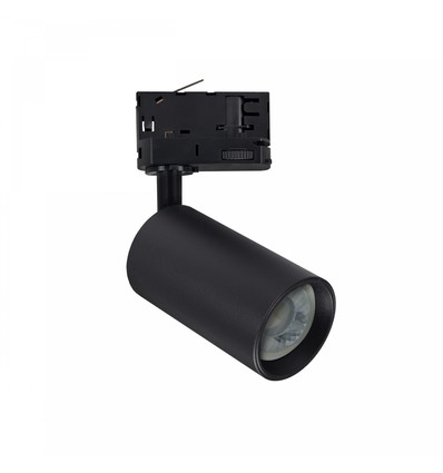 6W 3-Phasen dimmbarer GU10 DimToWarm Schienenstrahler - Schwarz, 1800K-3000K, inkl. Leuchtmittel