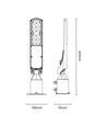 30W Dämmerungs-LED-Straßenlampe - Dämmerungssensor, Ø60 mm, IP65, schwarz, 230V